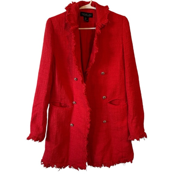 Rachel Zoe Jackets & Blazers - RACHEL ZOE TWEED FRINGE BLAZER COAT